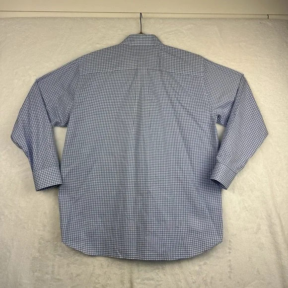 Daniel Cremieux Signature Collection Blue Plaid Long Sleeve Shirt Men Med - Picture 10 of 14